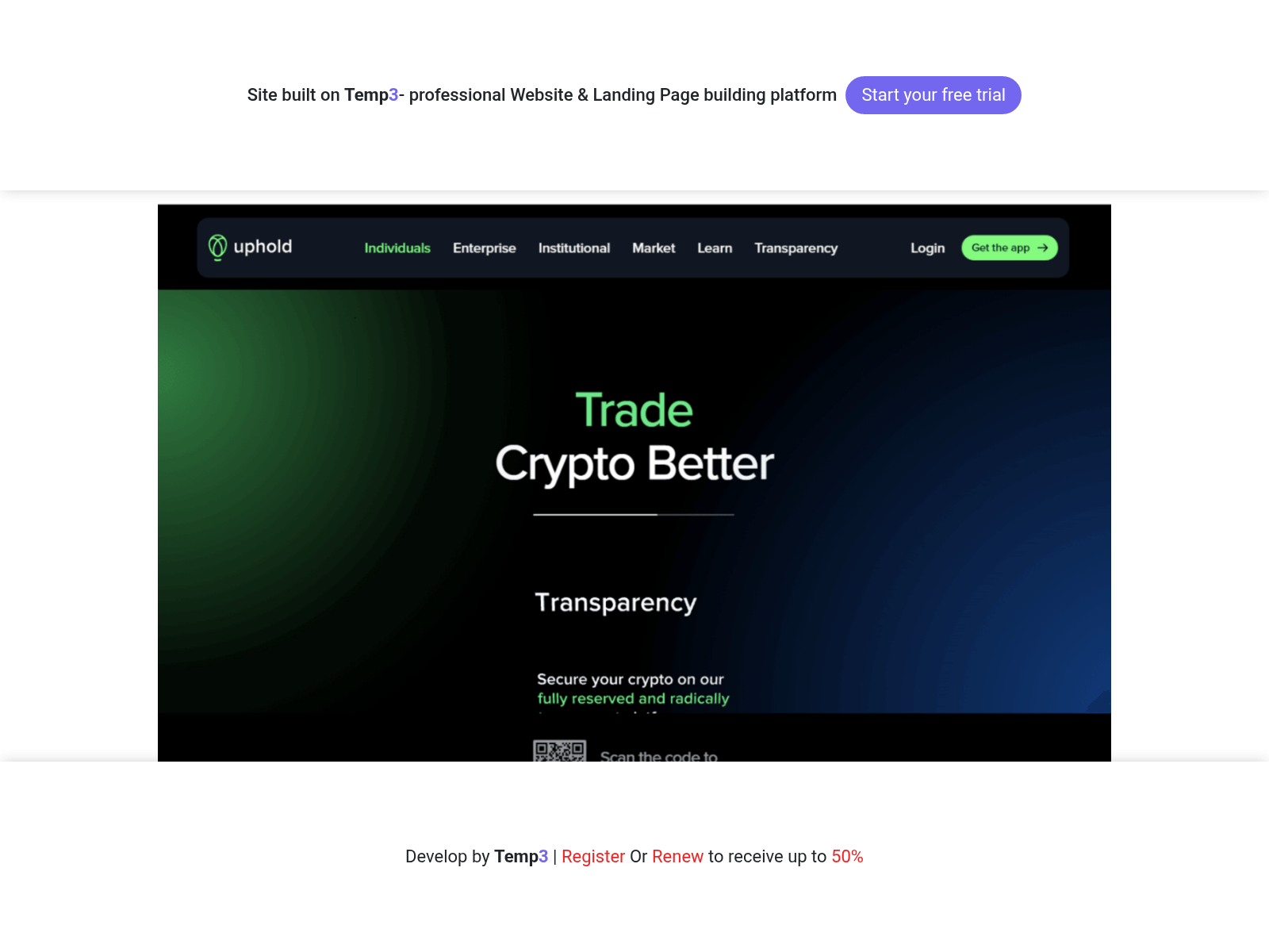 Знімок екрана portal-login-up-hold.tem3.io