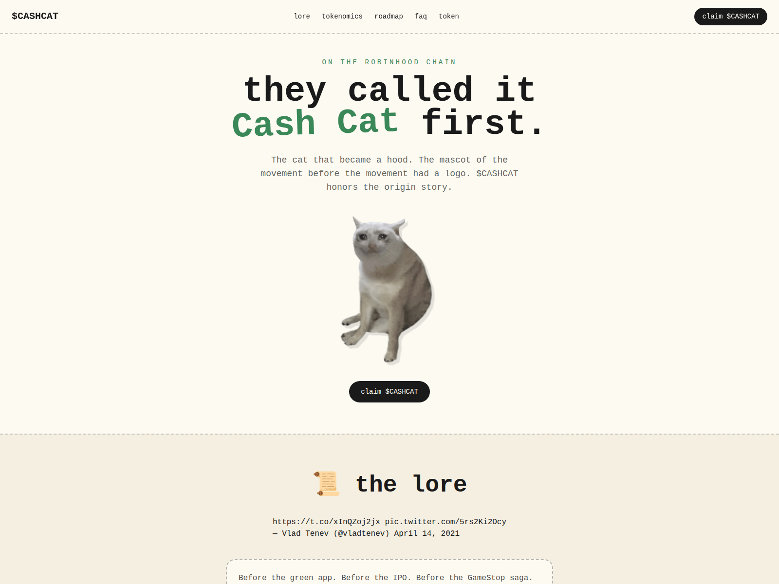 Screenshot of cashcat-claim.live