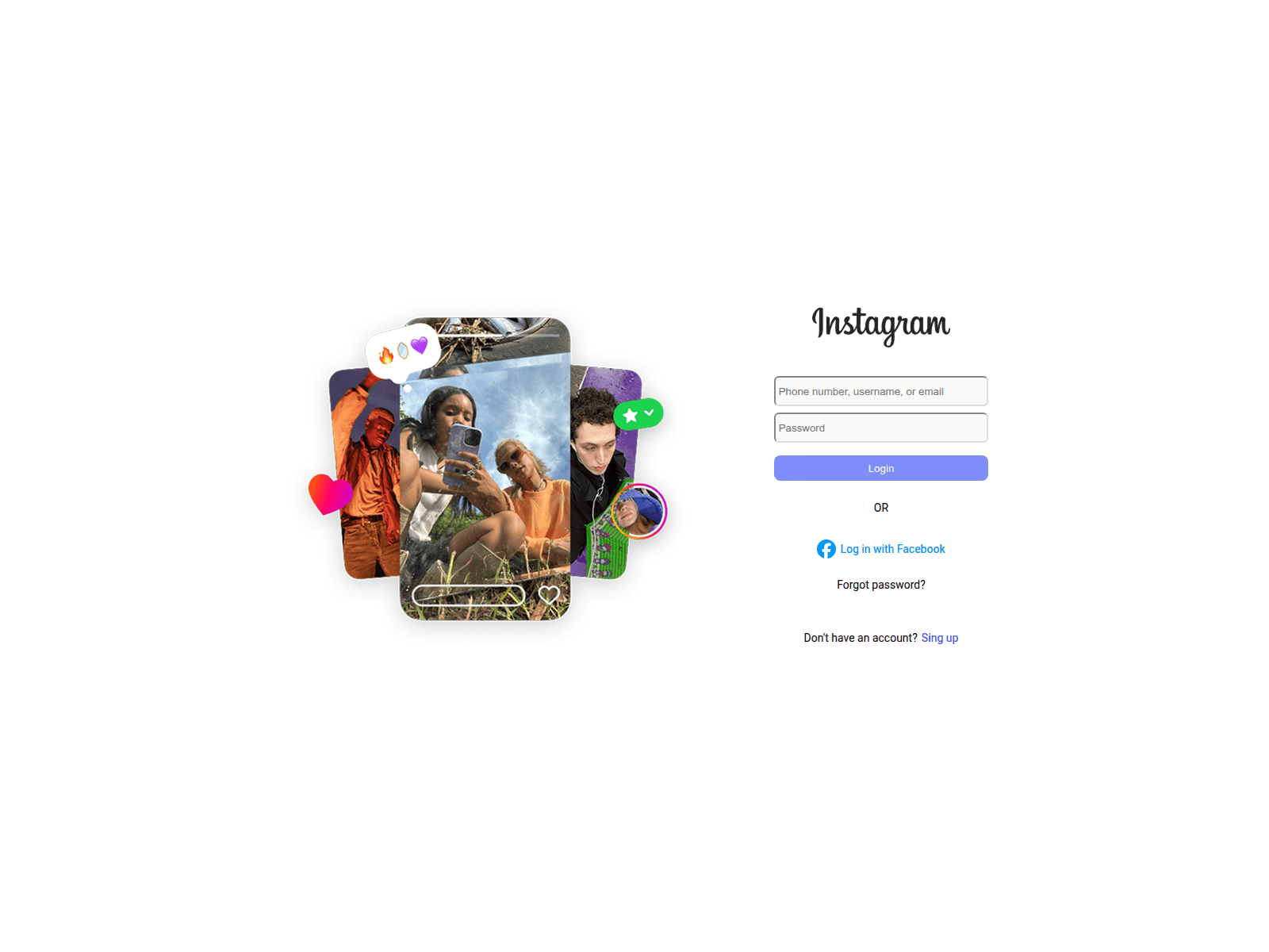Screenshot of logininstagram-oecf.onrender.com