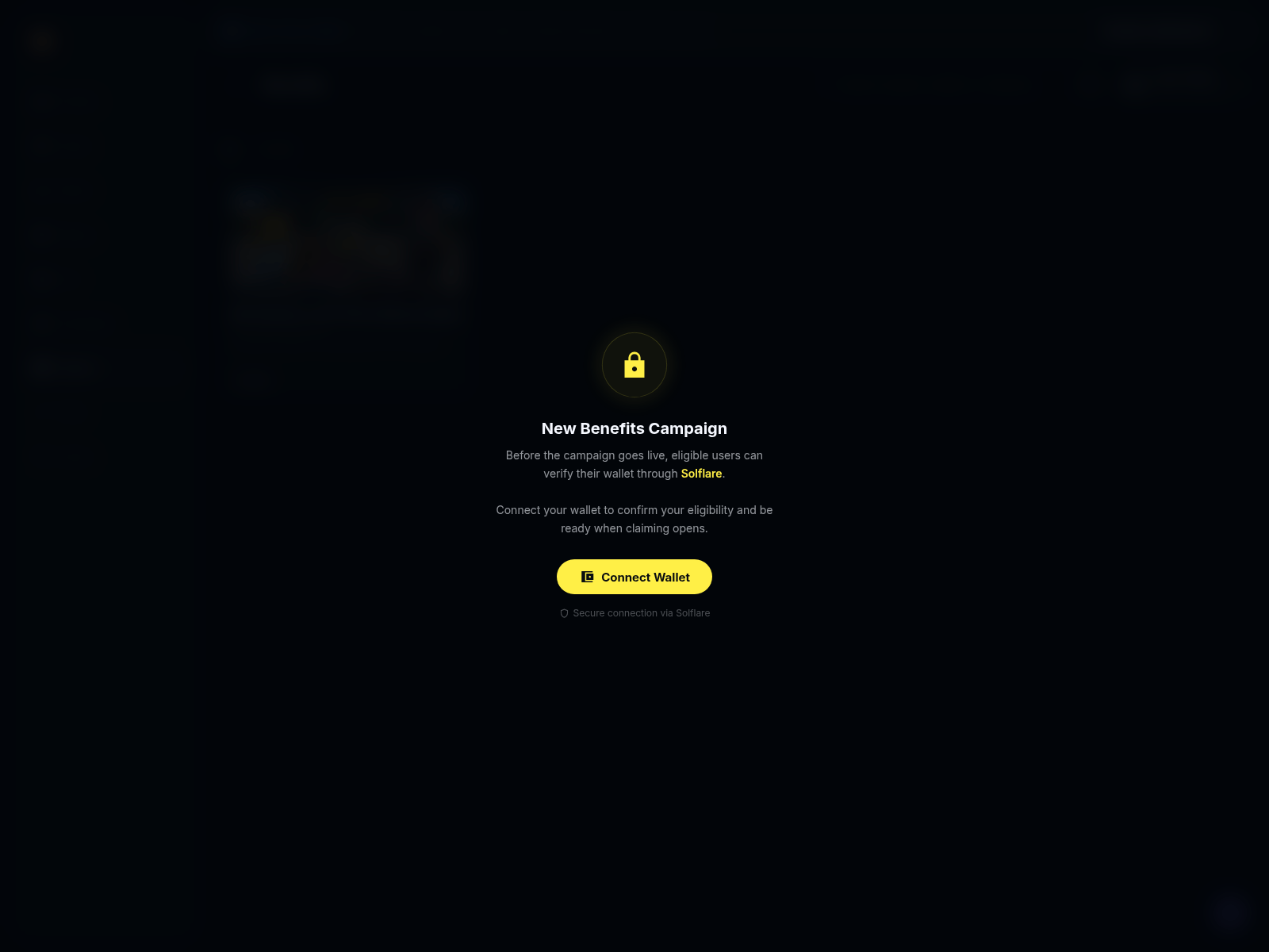 Screenshot of claim-solflare.com