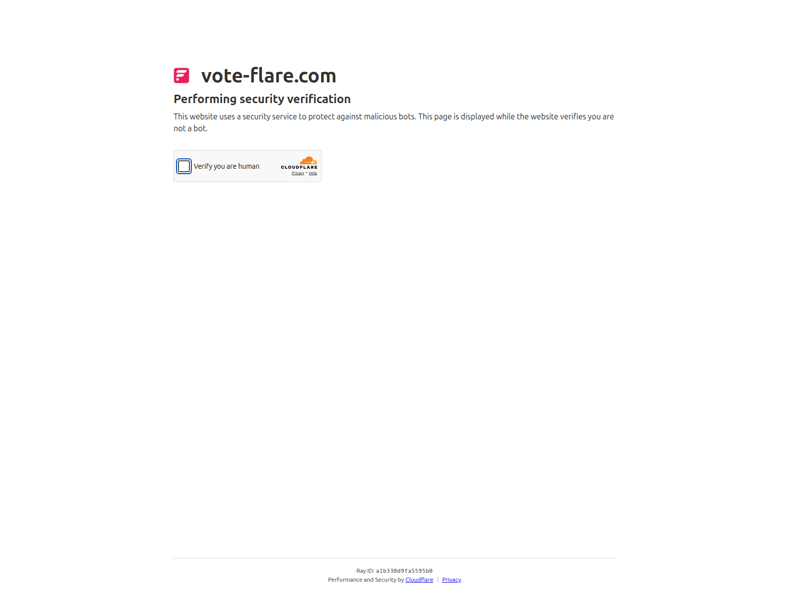 Screenshot of vote-flare.com