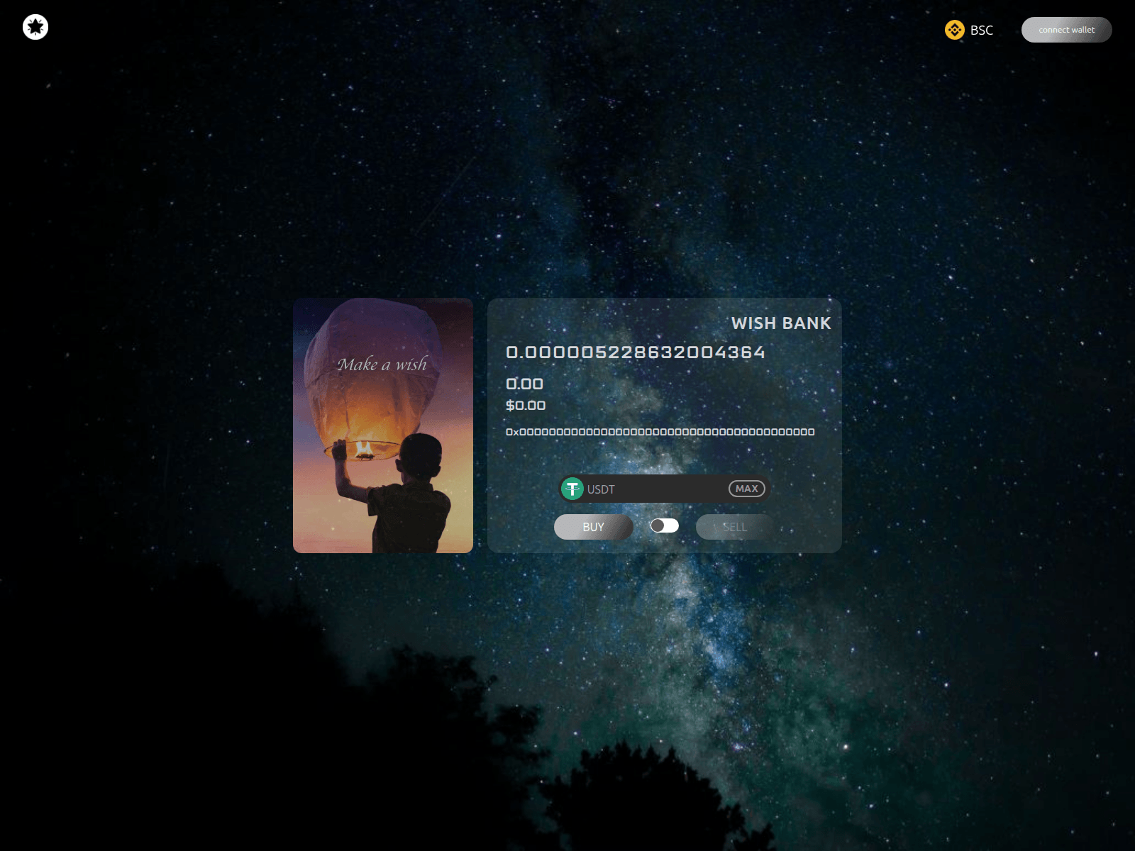 Screenshot of wishbank.wtf