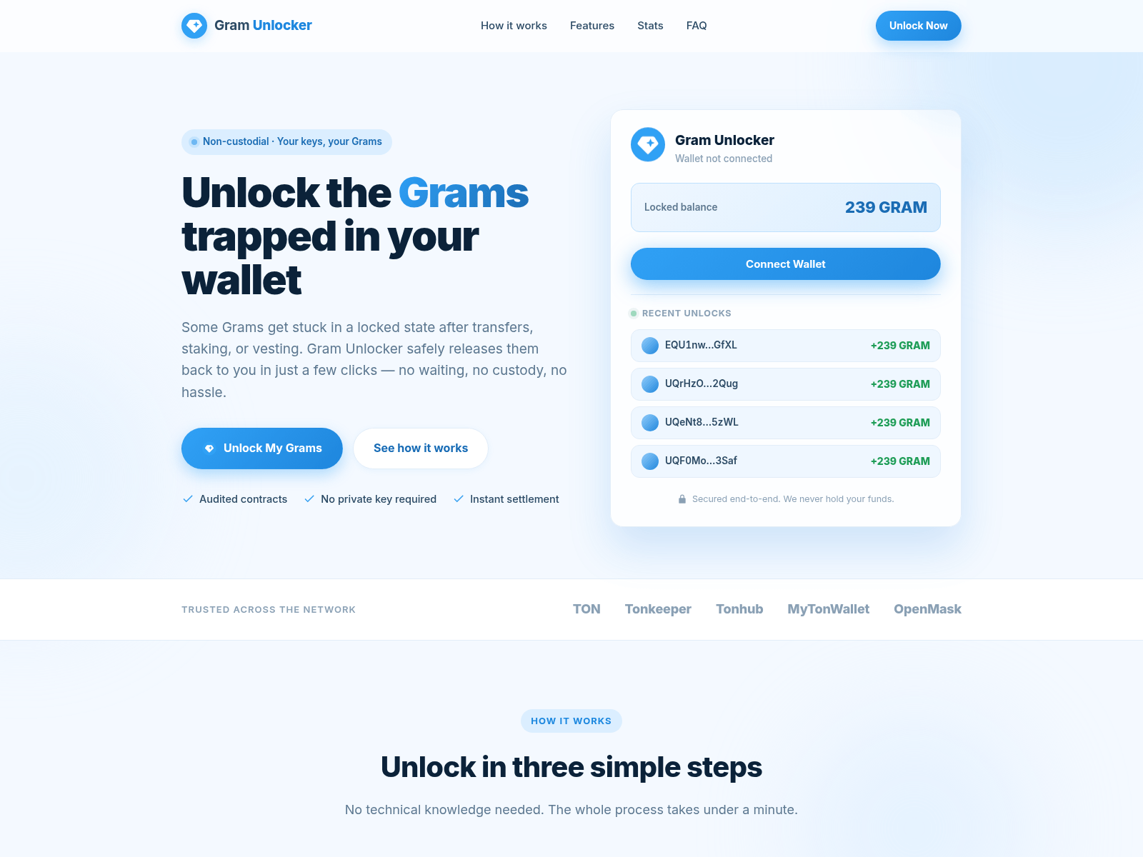 Screenshot of gramunlock.com