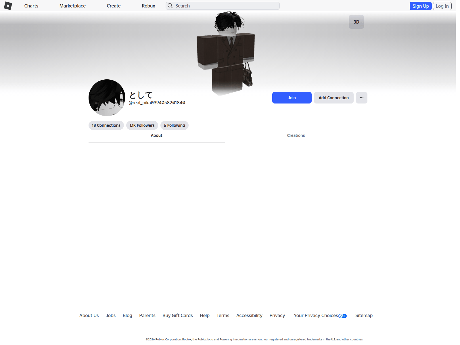 Screenshot of roblox.com.pt