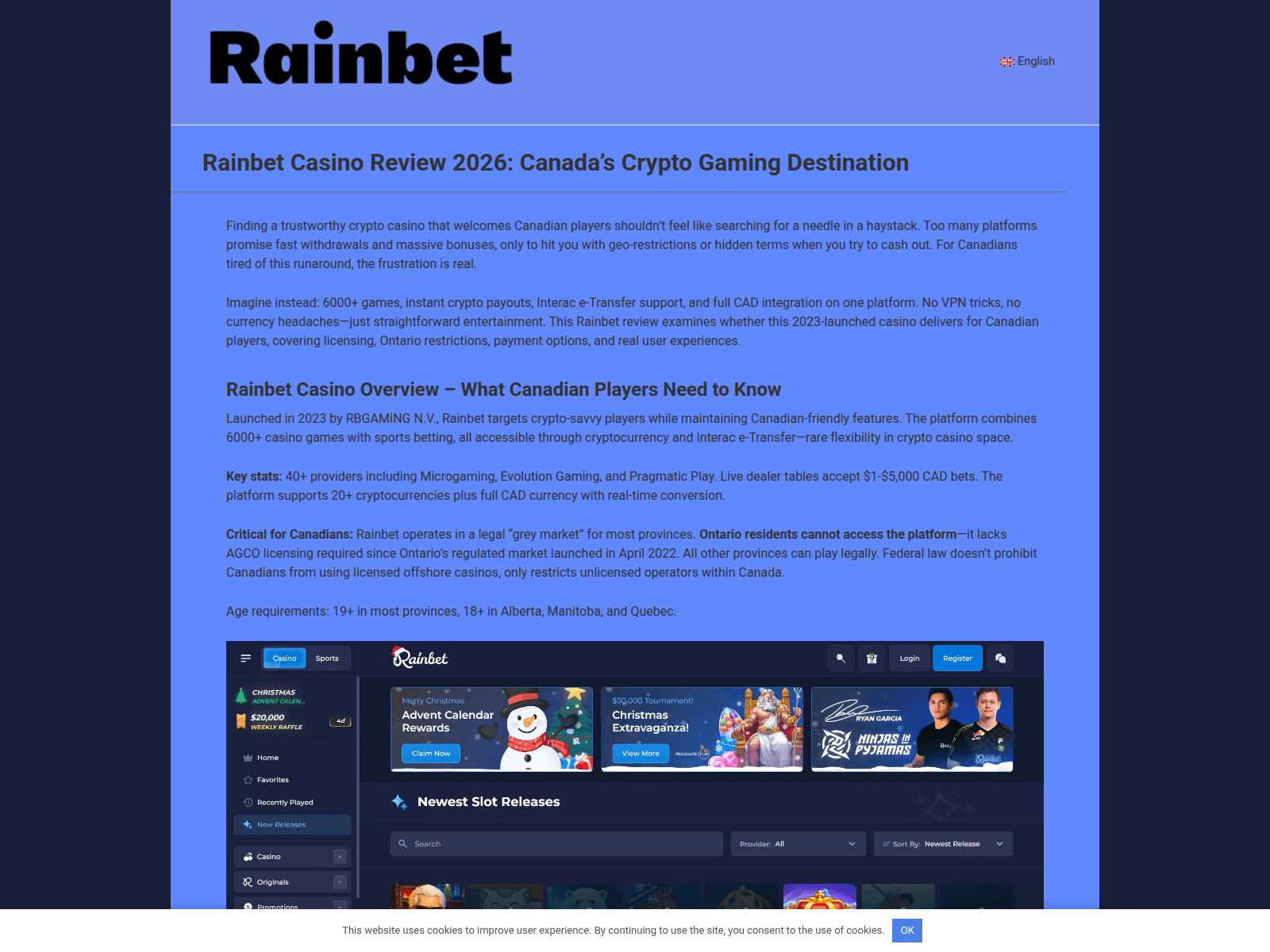 Screenshot of rainbet.tv