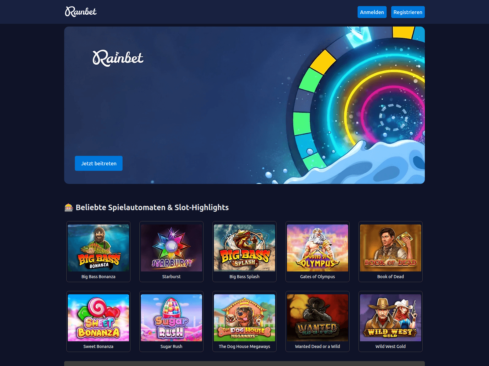 Screenshot of rainbetoffiziell.net