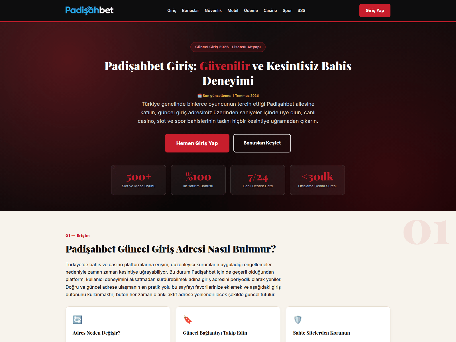 Screenshot of m.padisahbetadres.live