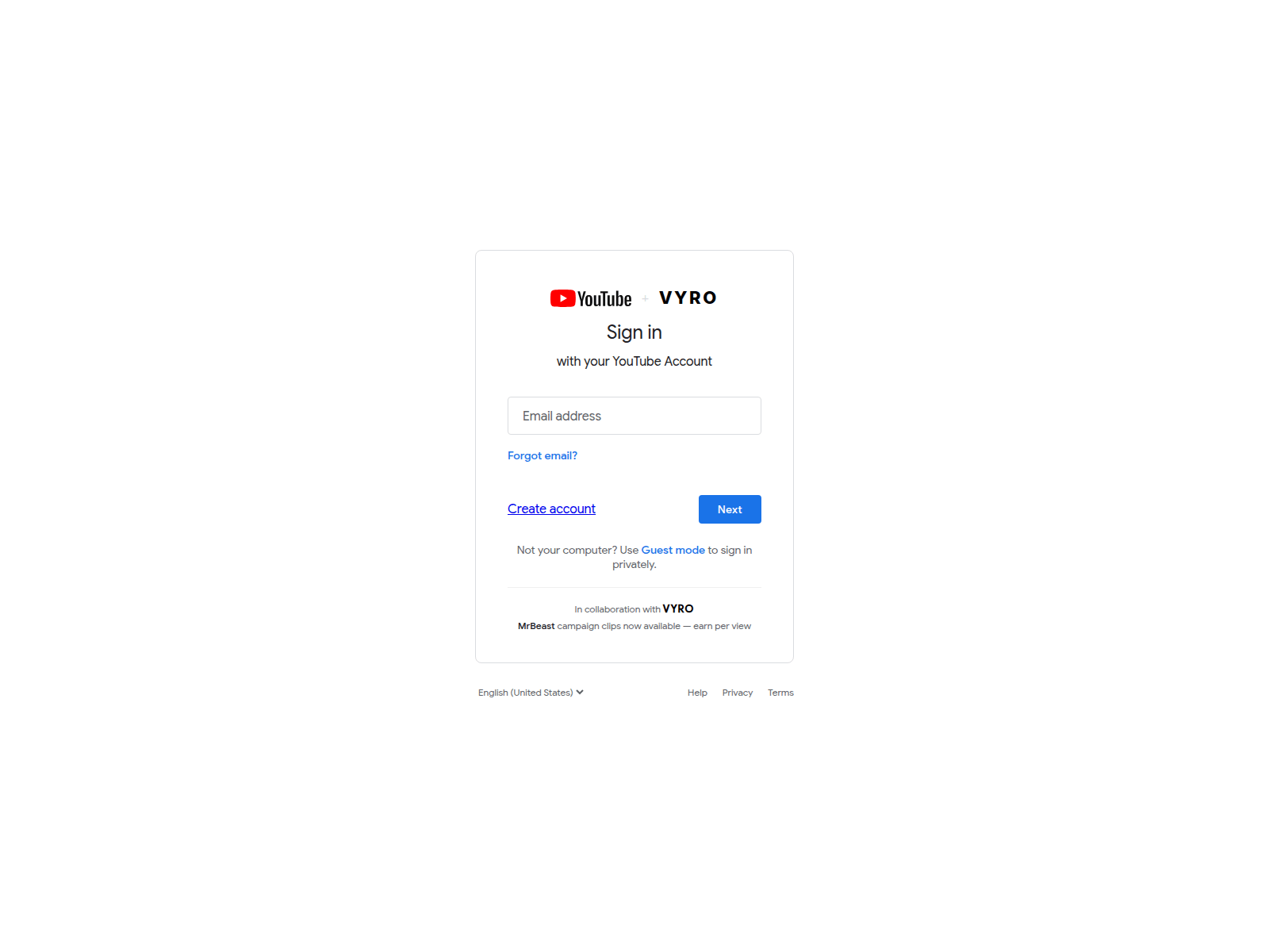 Screenshot of vyrocollaborationyoutube.github.io