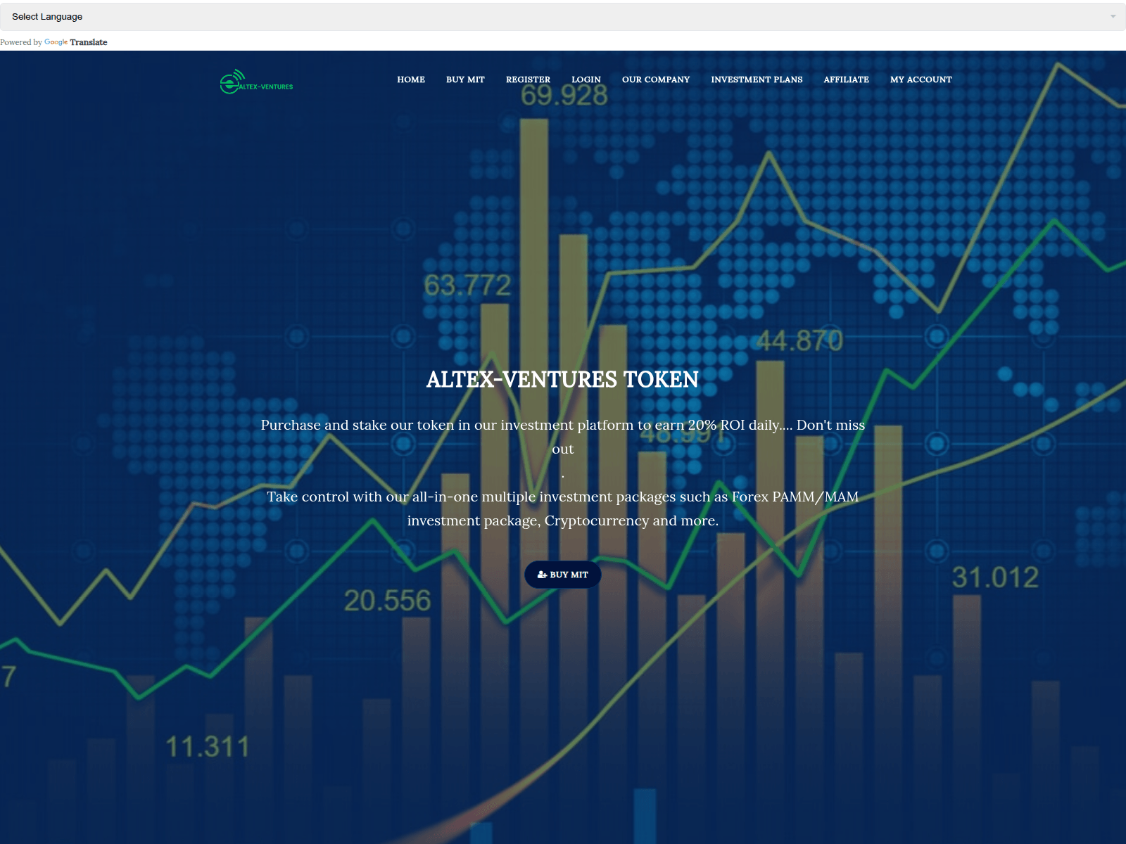 Screenshot of altex-ventures.com