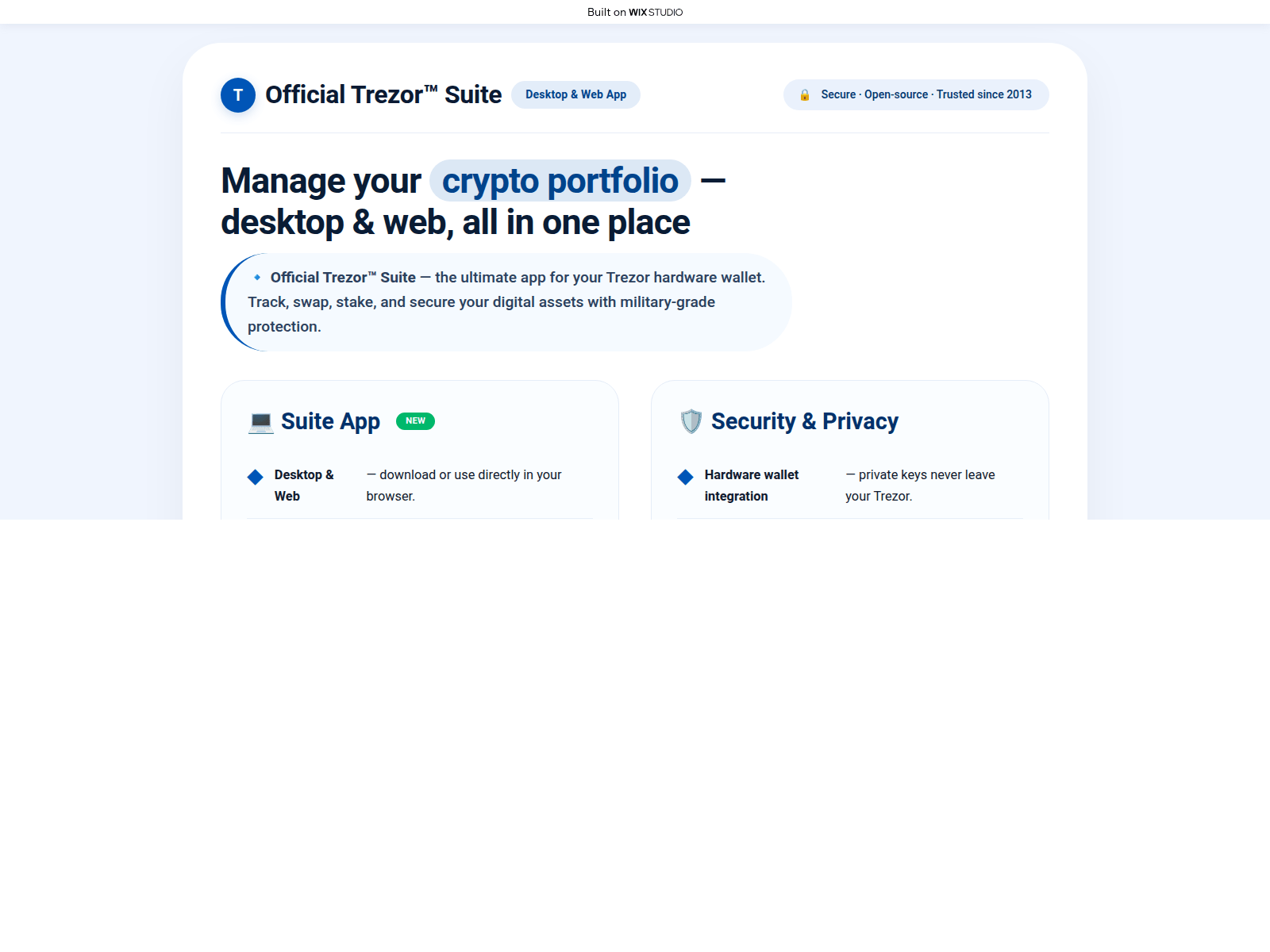 Screenshot of io-apps-trexorcdn.wixstudio.com