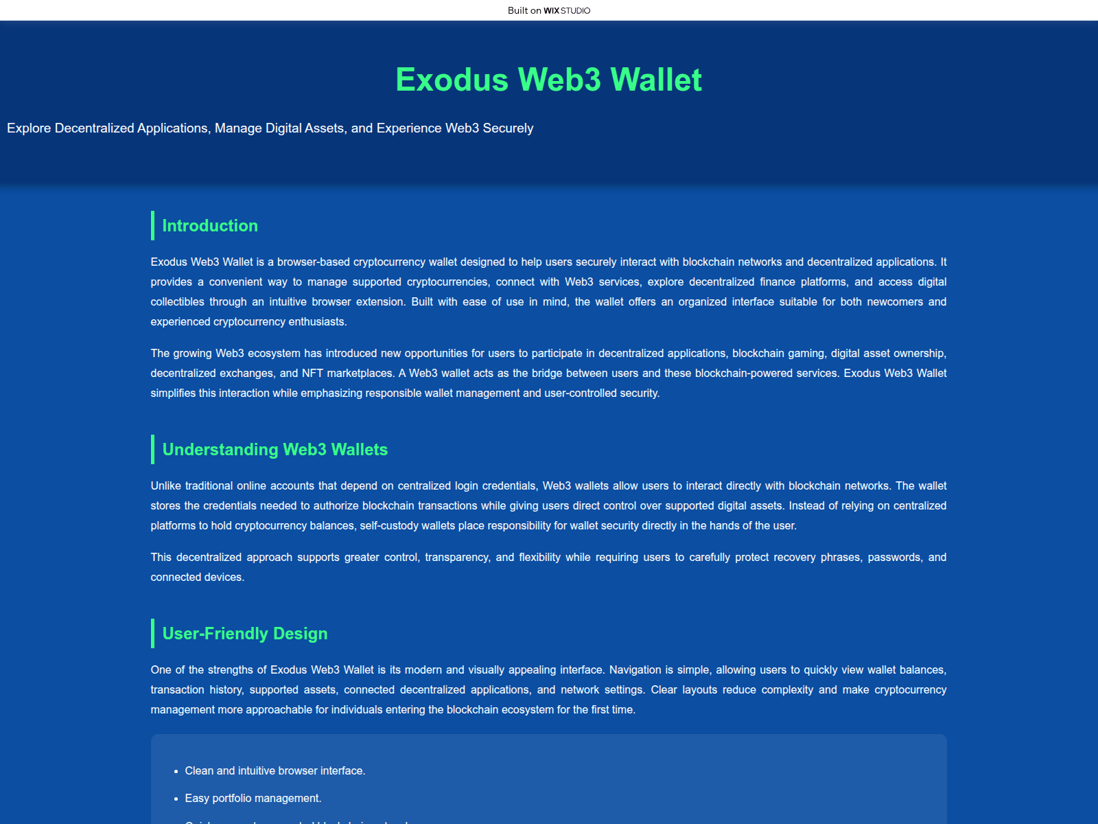 Screenshot of intro-online-exodu.wixstudio.com