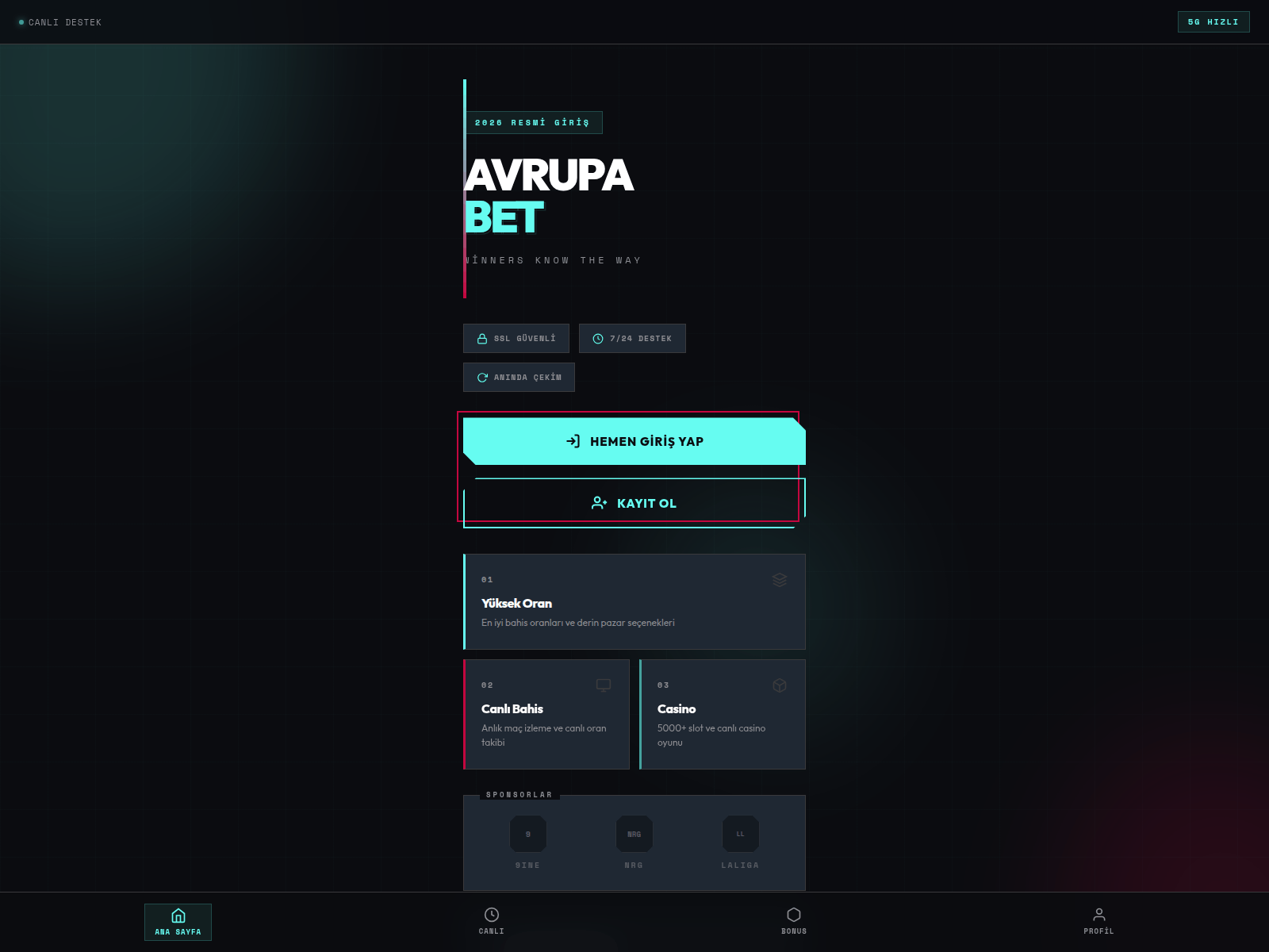 Screenshot of tr.avrupabet-canligiris.vip