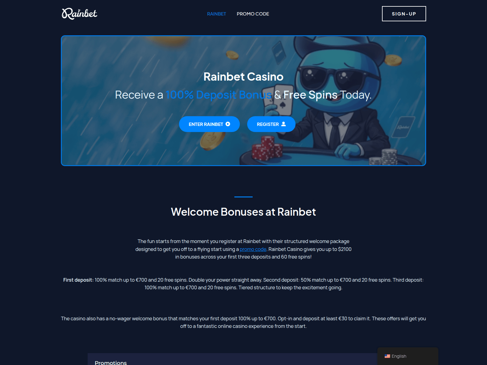 Screenshot of rainbet.eu.com