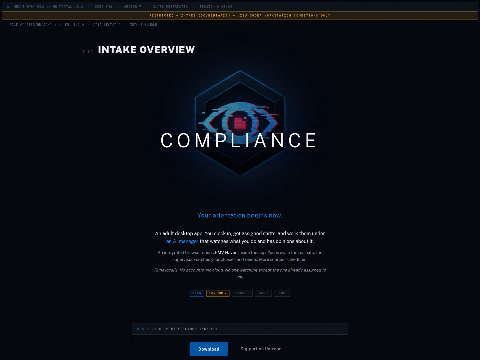 Screenshot of compliance-game.com