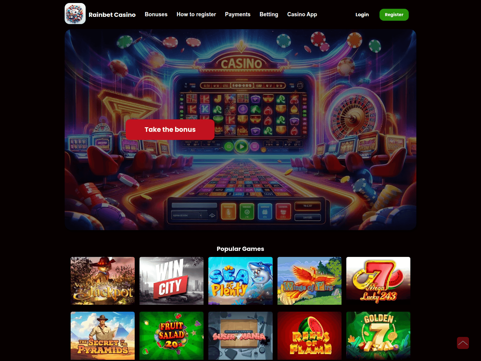 Screenshot of rain-bet.nz