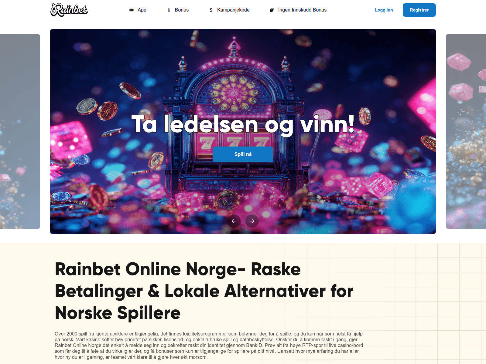 Screenshot of rainbet-no.com