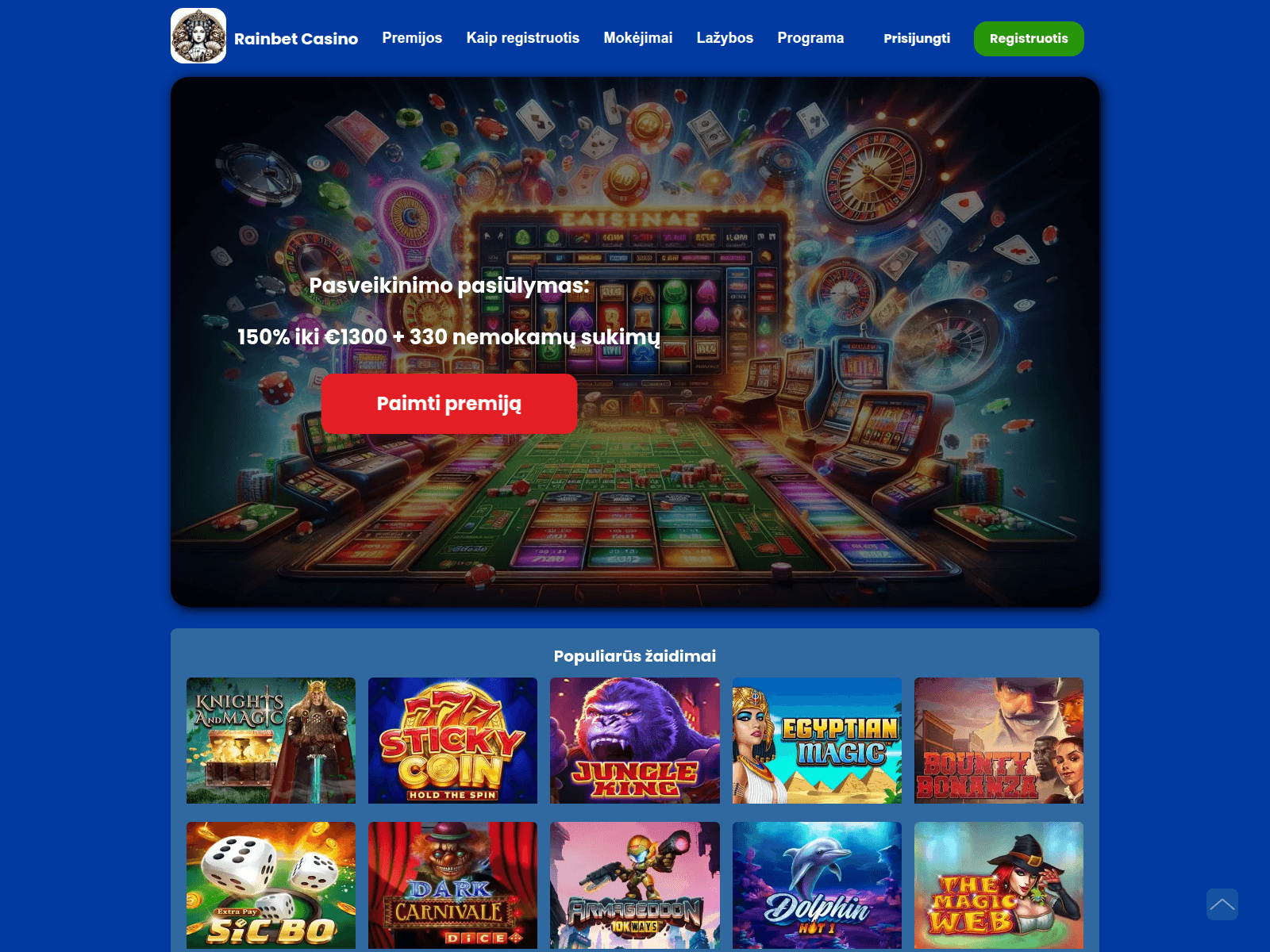 Screenshot of rain-bet.lt