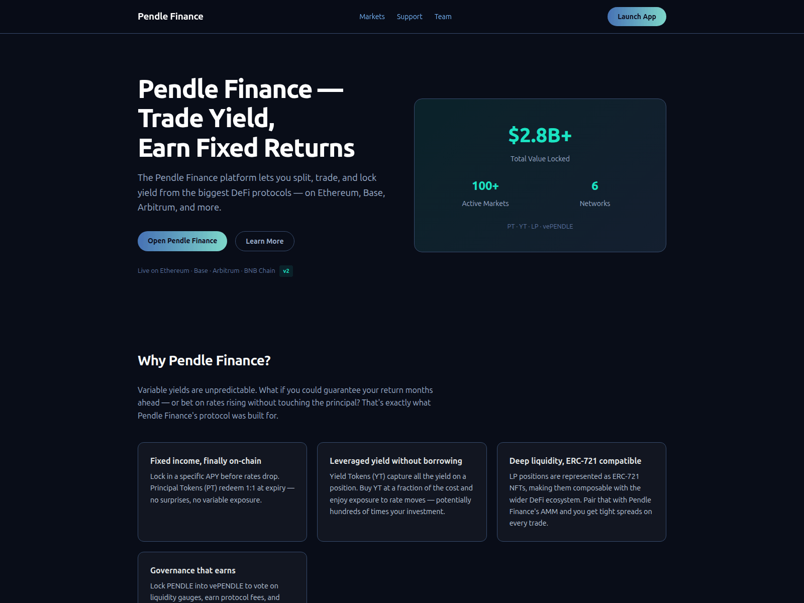 Screenshot of pendle-finance.xyz