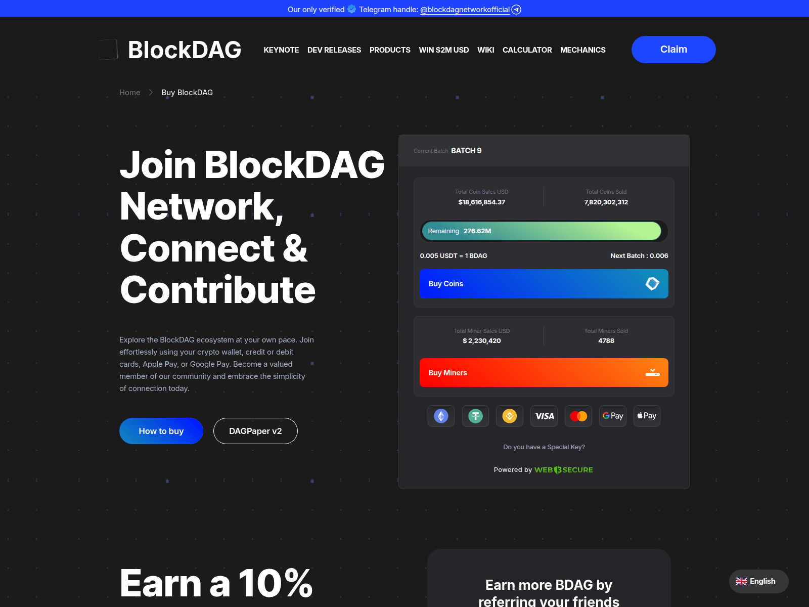 Screenshot of blockdagpresales.pages.dev