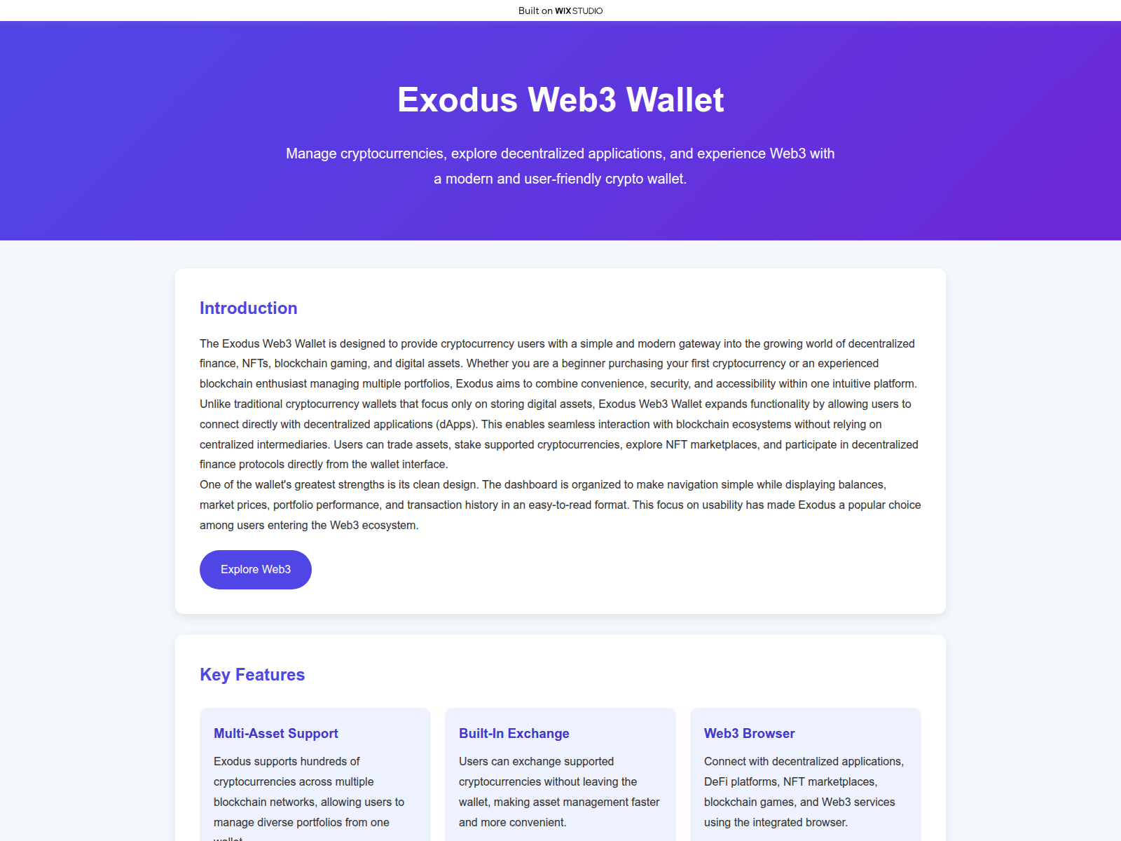 Screenshot of appstarts-exudus.wixstudio.com