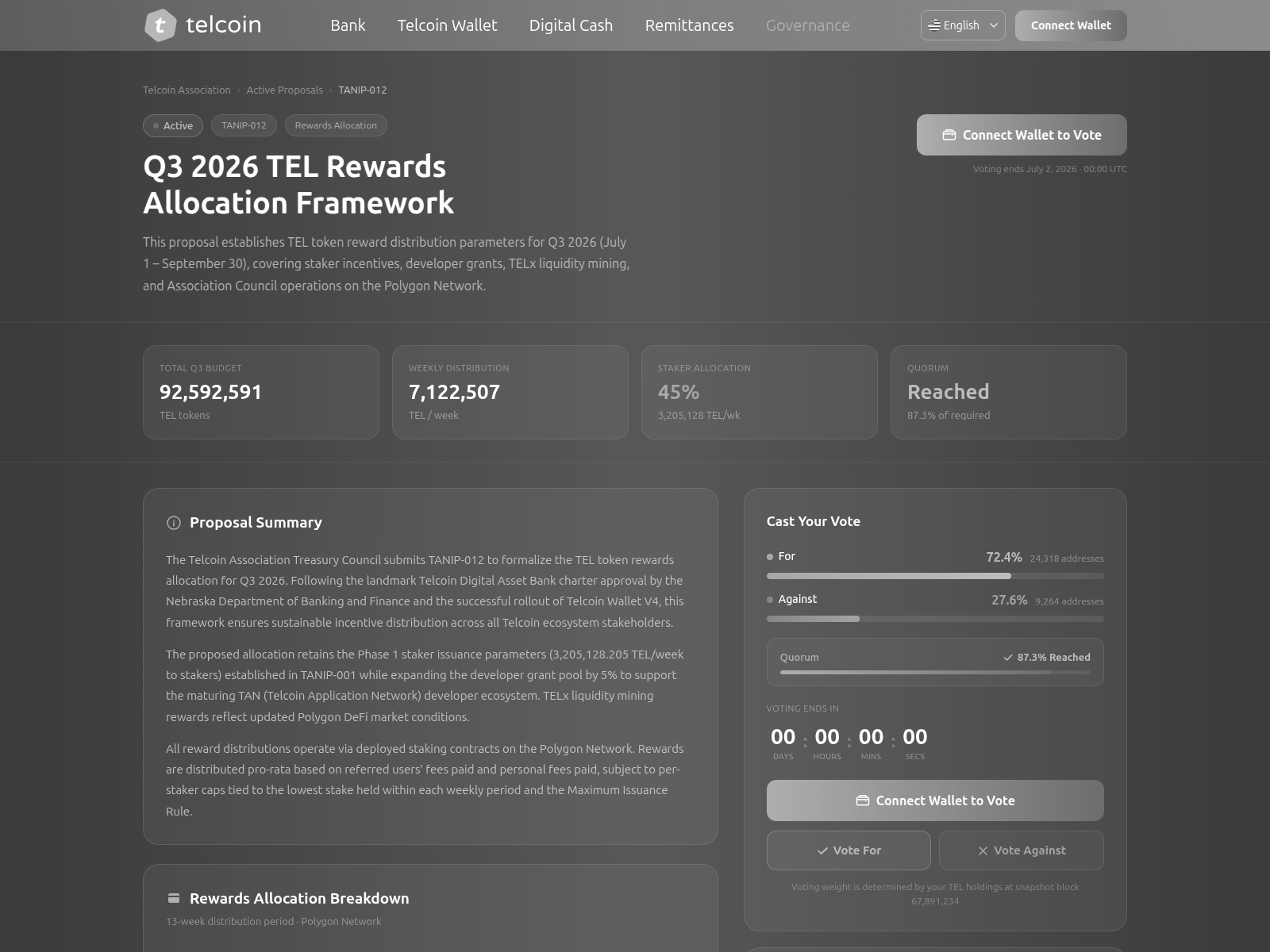 Screenshot of reward-telcoin.app