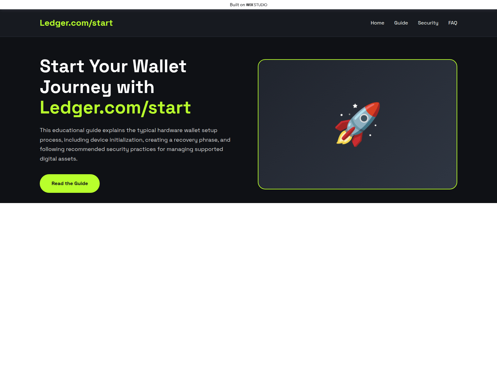 Screenshot of ledgeapp-iostart.wixstudio.com