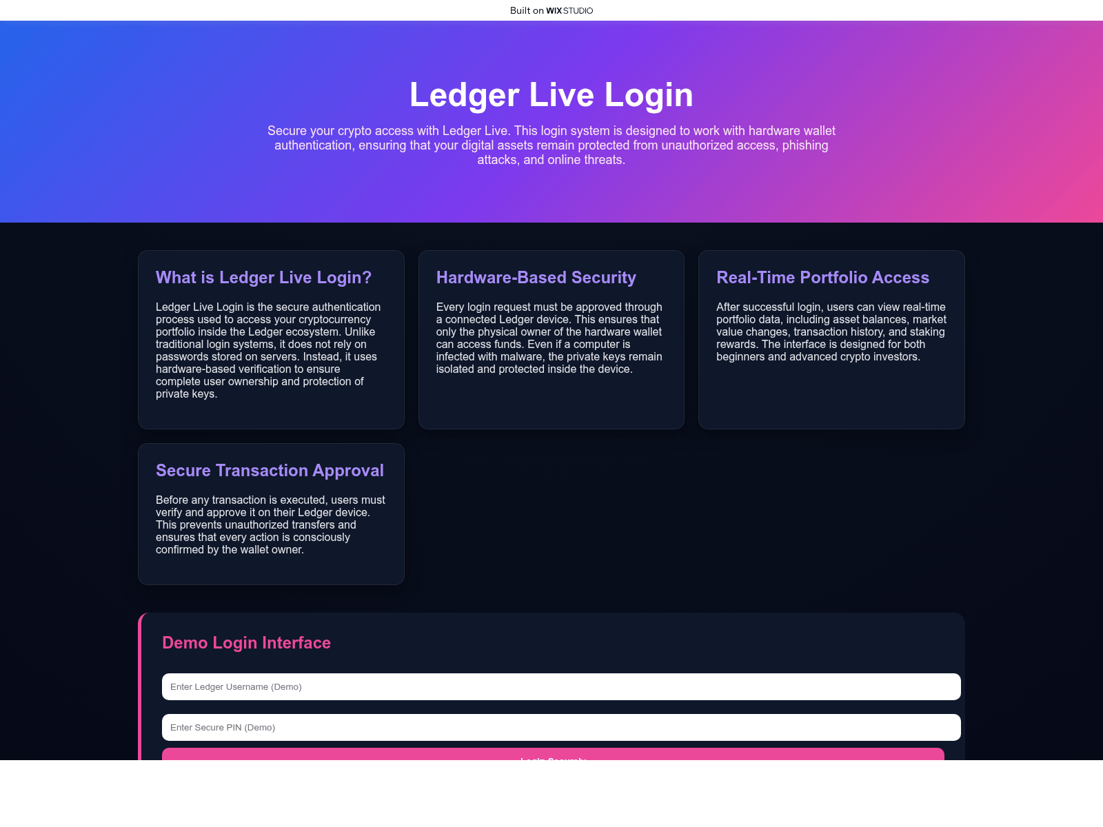 Screenshot of en-us-livelogon.wixstudio.com