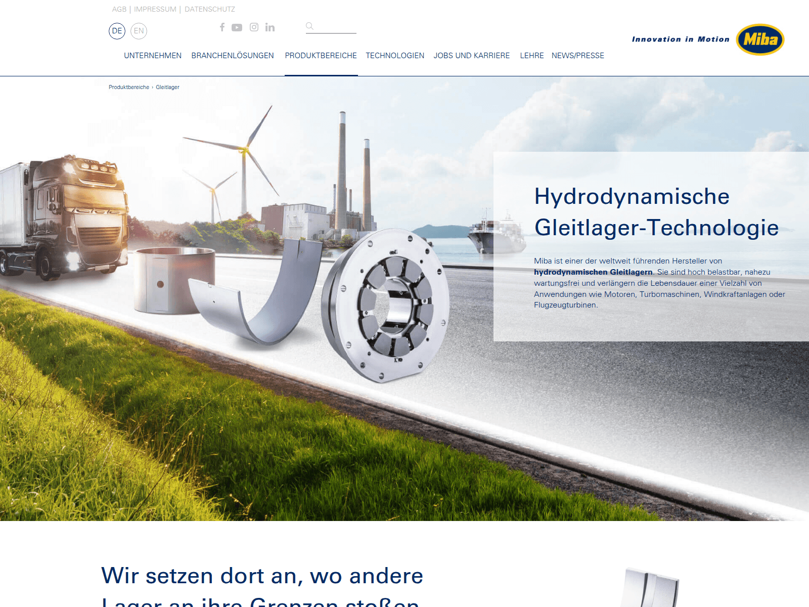 Screenshot of admos-gleitlager.de