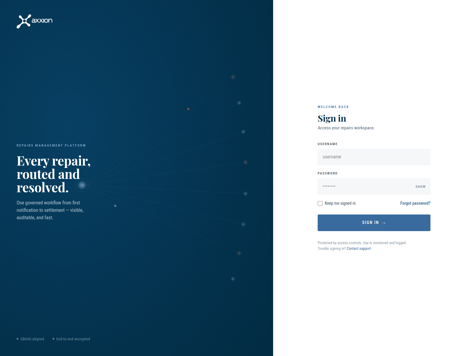 Screenshot of claimos-axxion.com