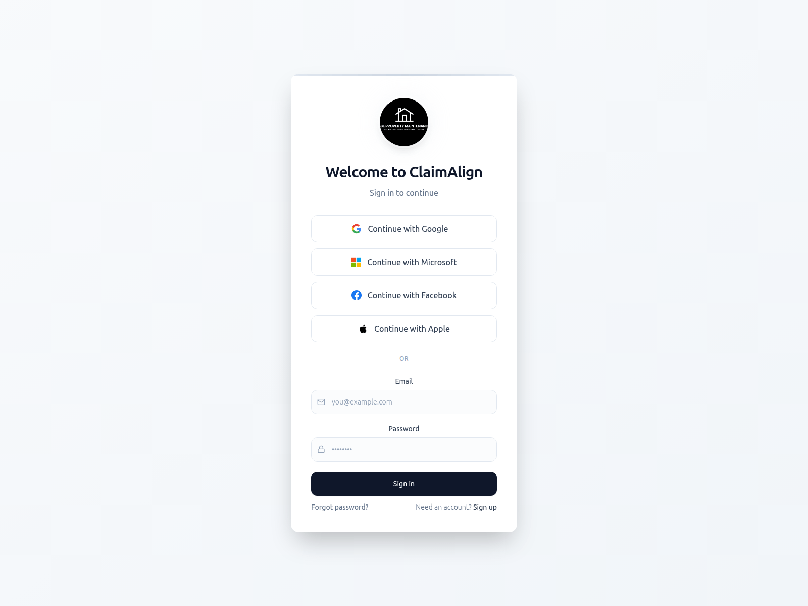 Screenshot of claim-align-pro.com
