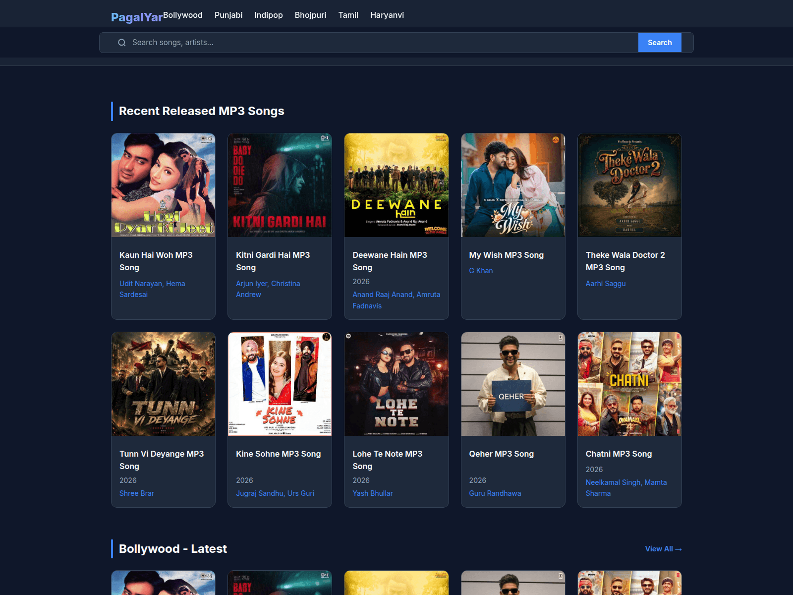 Screenshot of pagalyar.xyz
