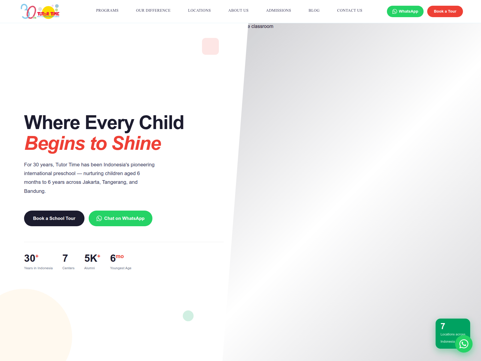 Screenshot of tutortime.co.id