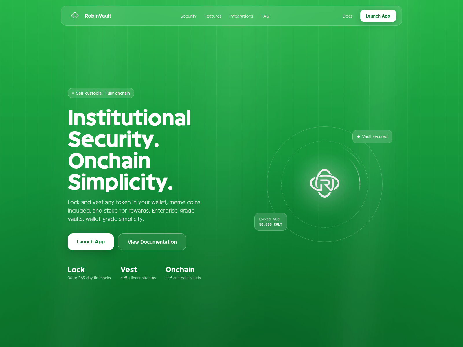 Screenshot of robinvault.finance