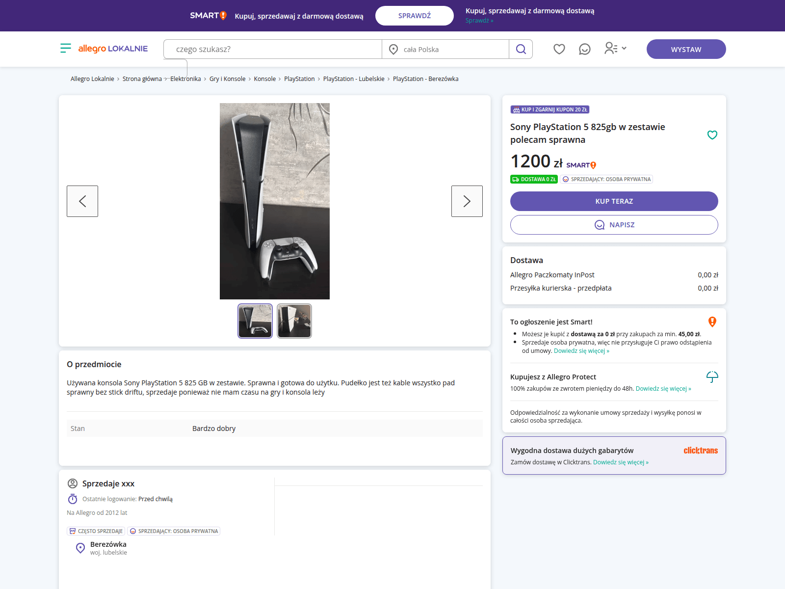 Screenshot of allegro.102988g8g8g.pl