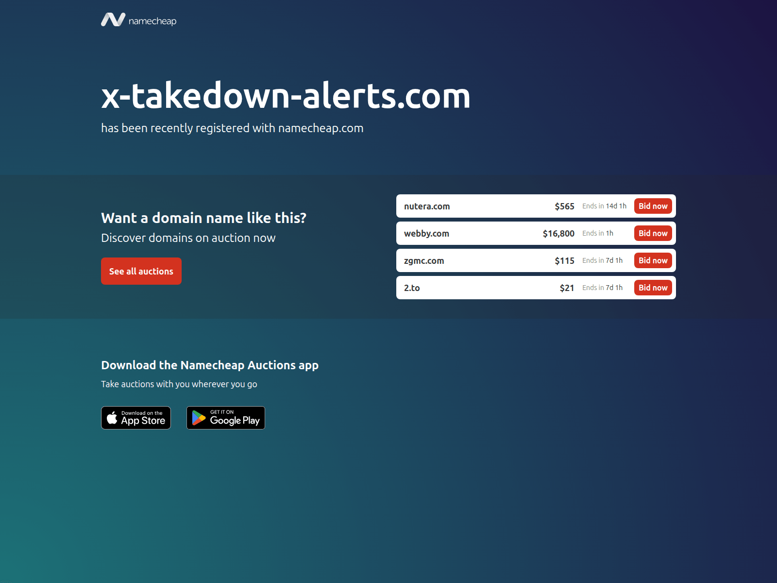 Screenshot of x-takedown-alerts.com