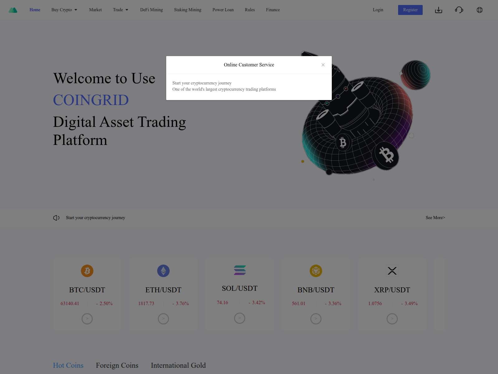 Screenshot of snapcoin.us