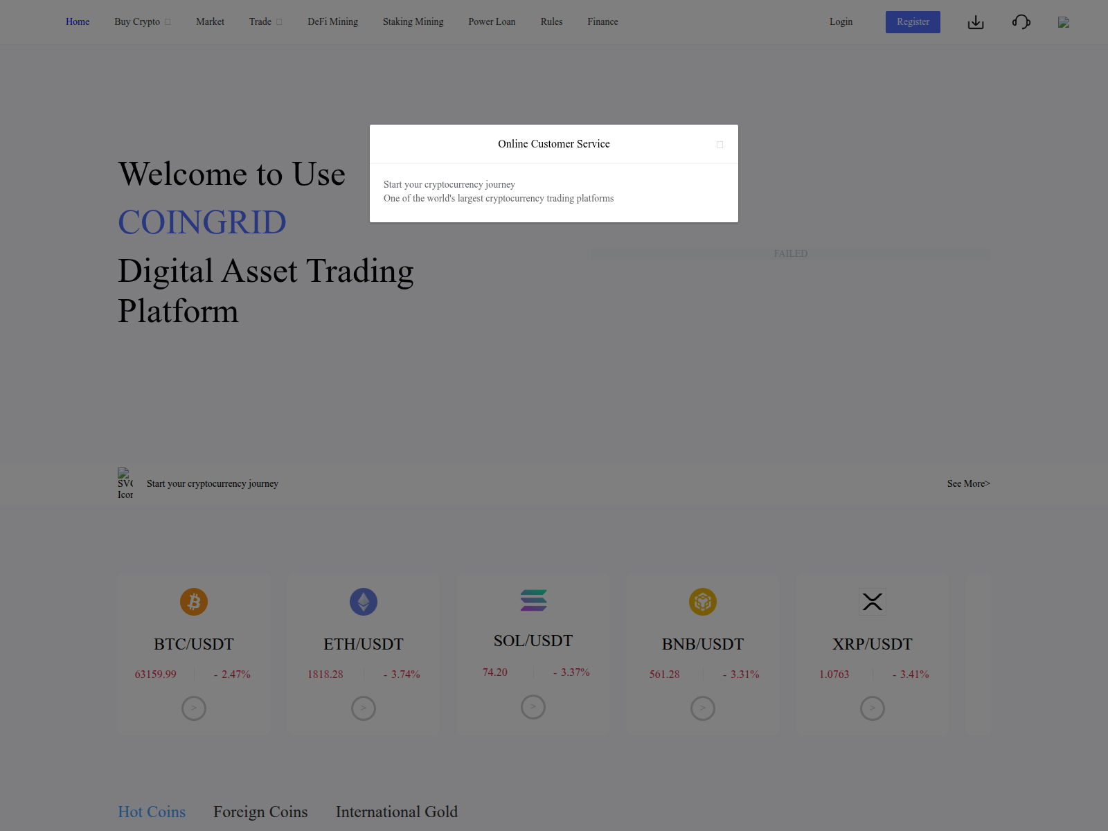 Screenshot of okxcoin.vip
