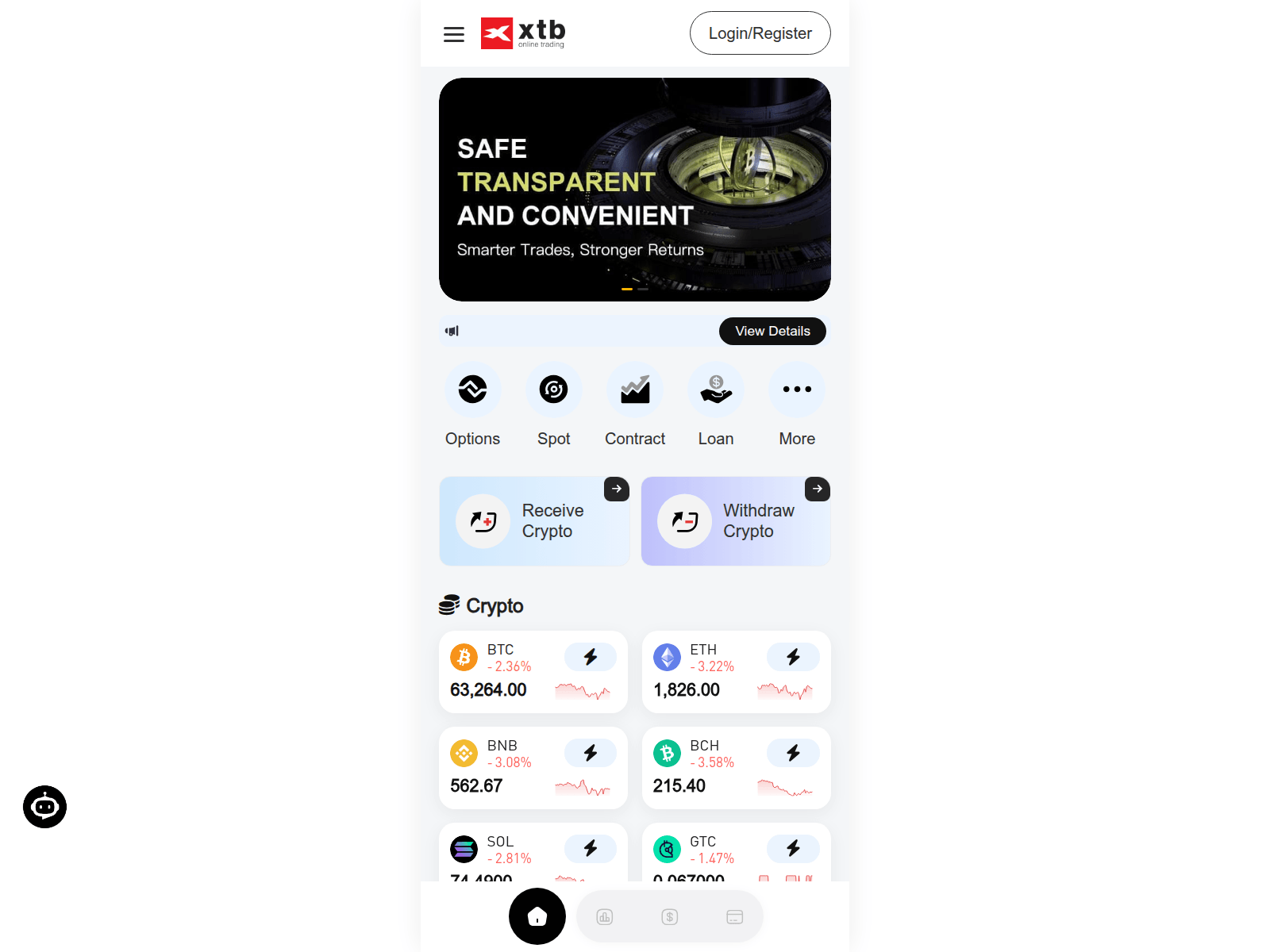 Screenshot of xtbcoin.com