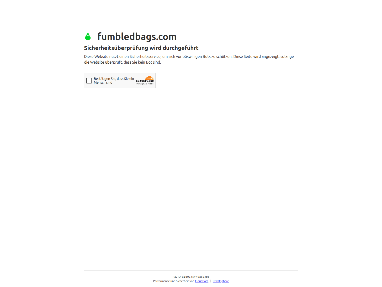 Screenshot of fumbledbags.com