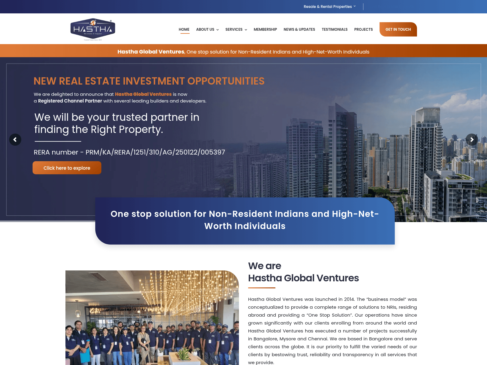 Screenshot of hasthaglobal.com