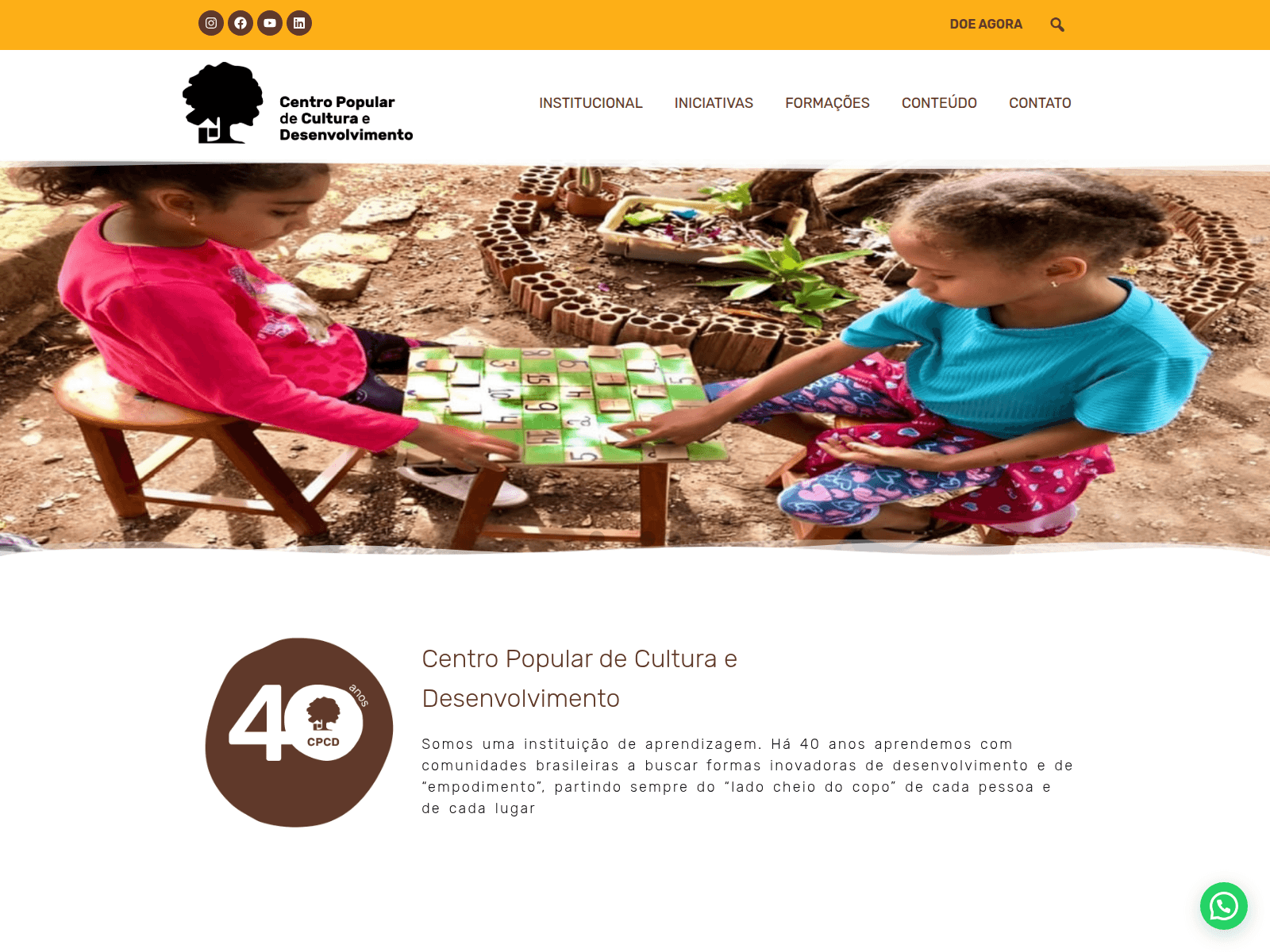Screenshot of cpcd.org.br