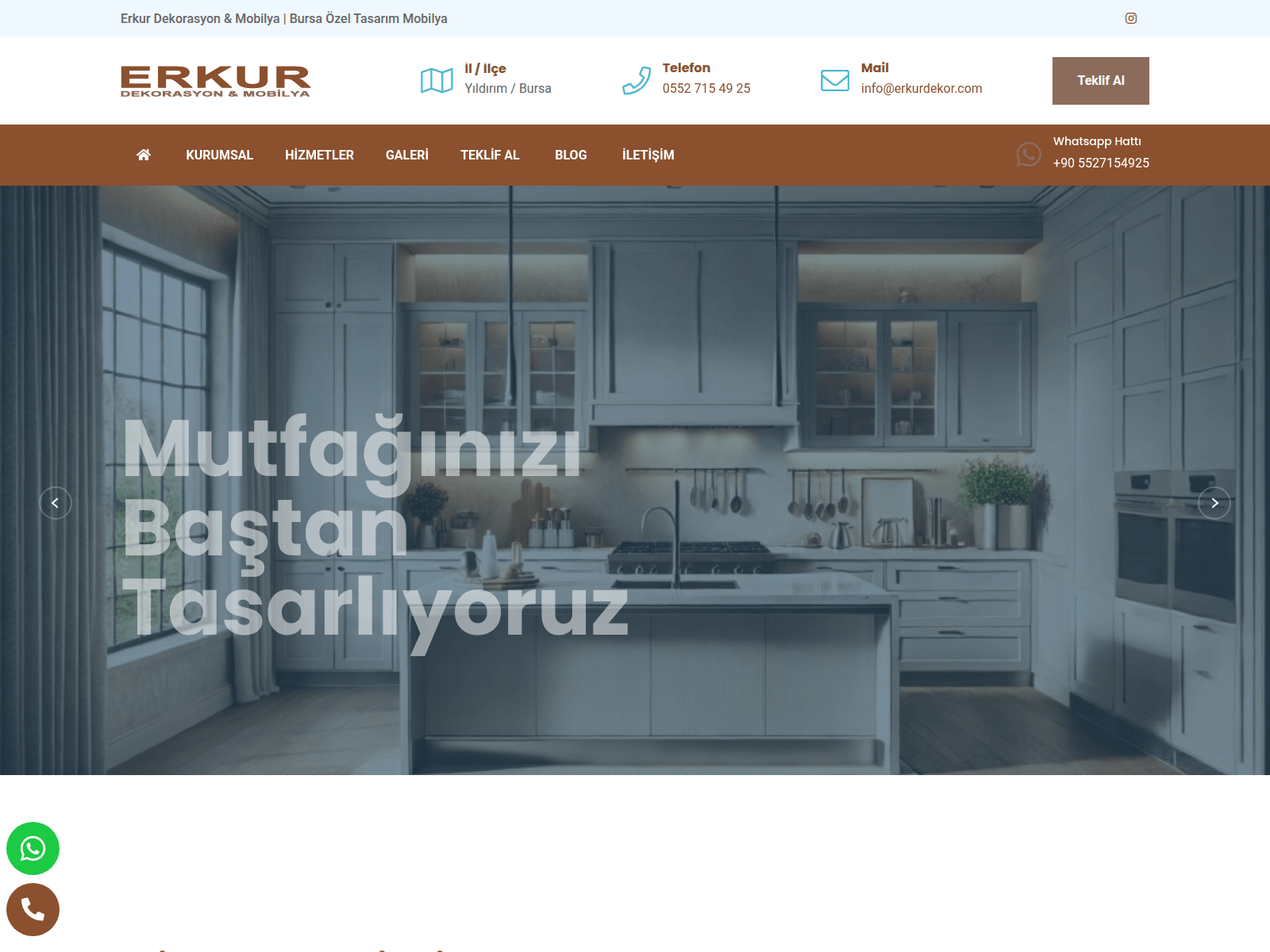 Screenshot of erkurdekor.com