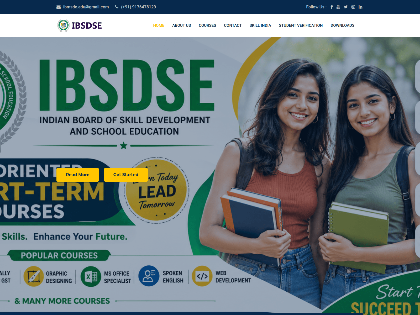 Screenshot of ibsdse.co.in