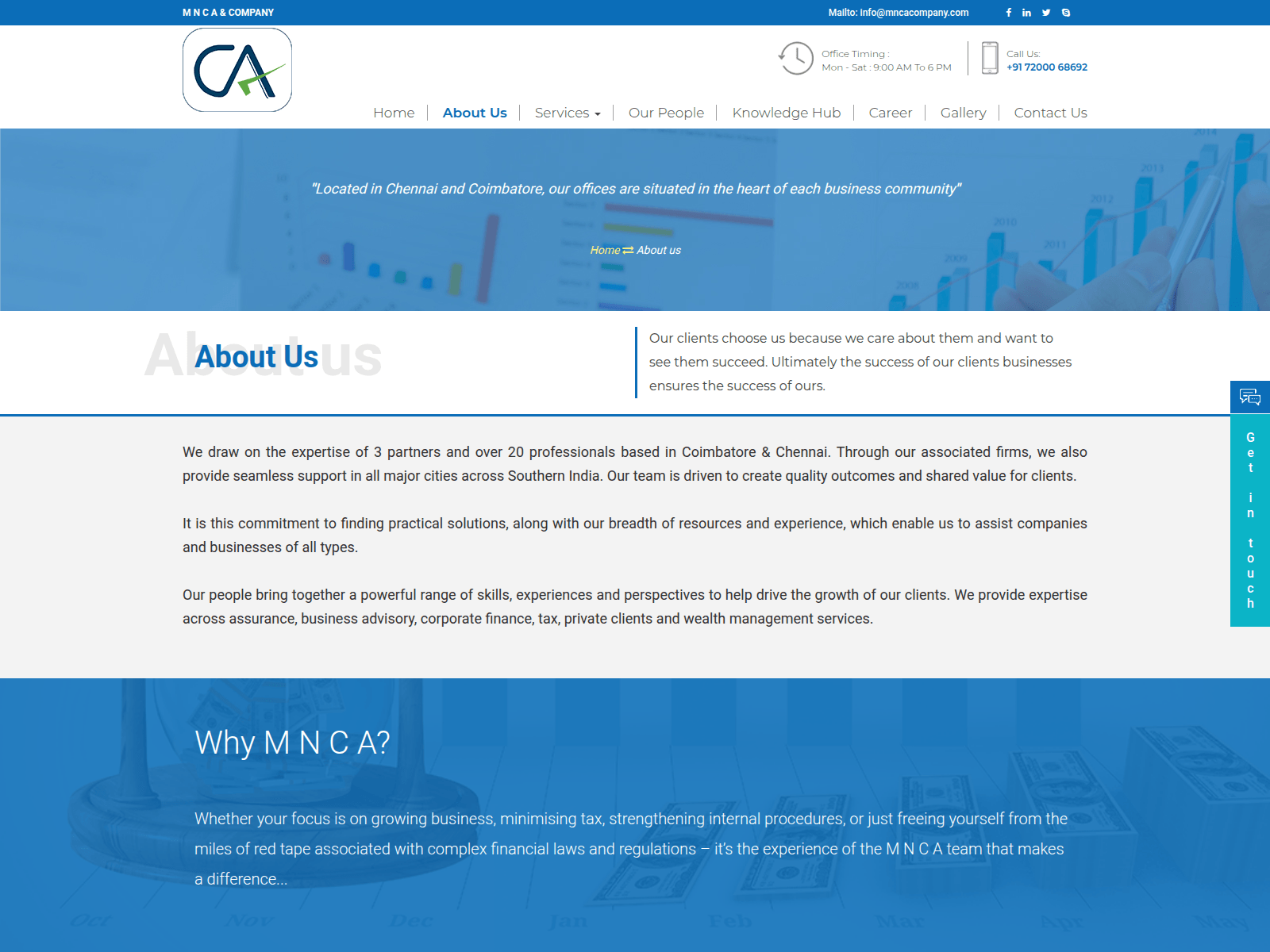 Screenshot of mncacompany.com