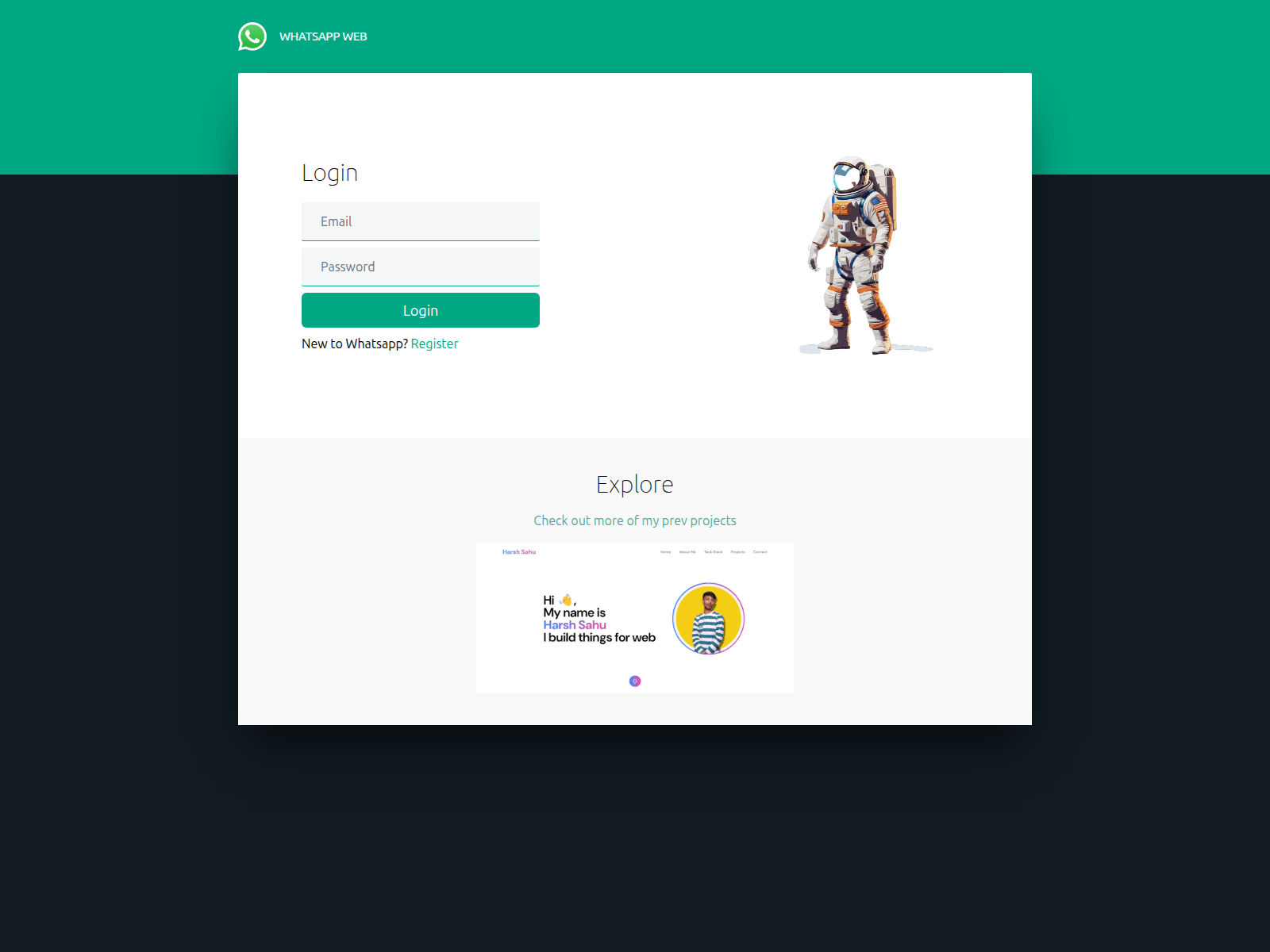 Screenshot of whatsapp-clone-32do.onrender.com