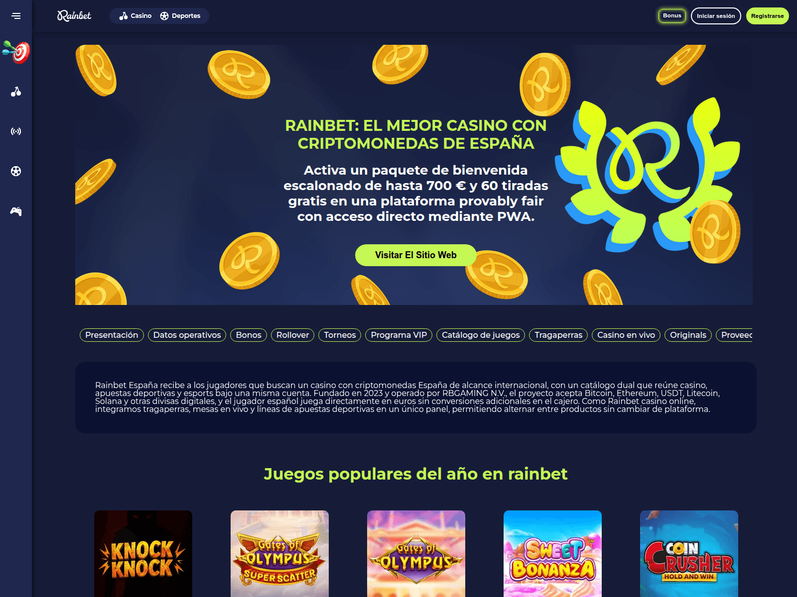 Screenshot of rainbet-es.es