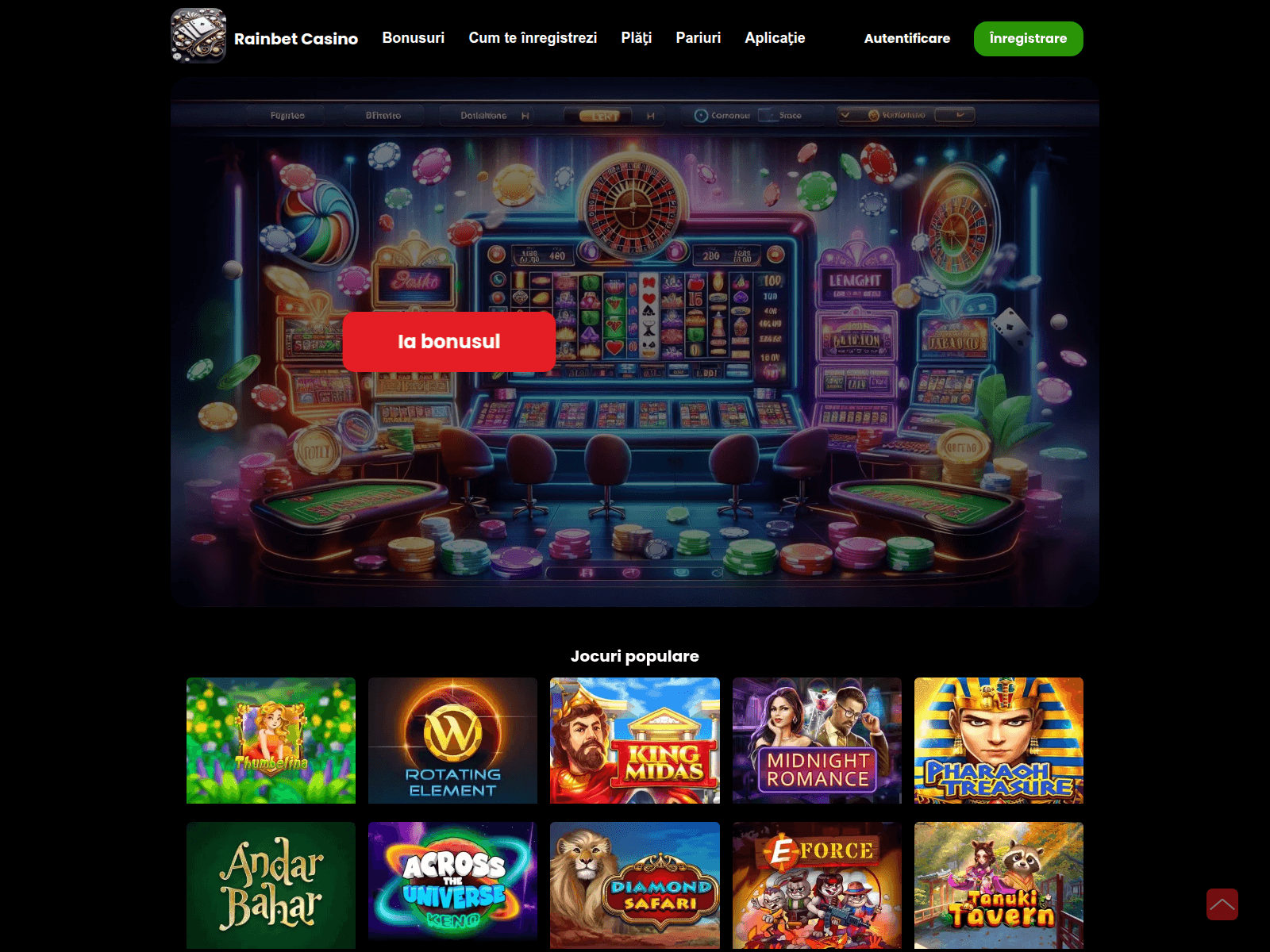 Screenshot of rainbet-ro.ro