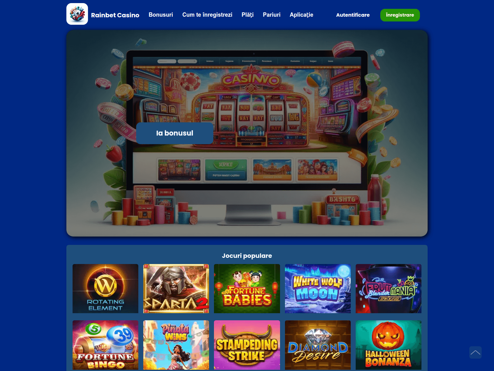 Screenshot of rainbetcasino.ro