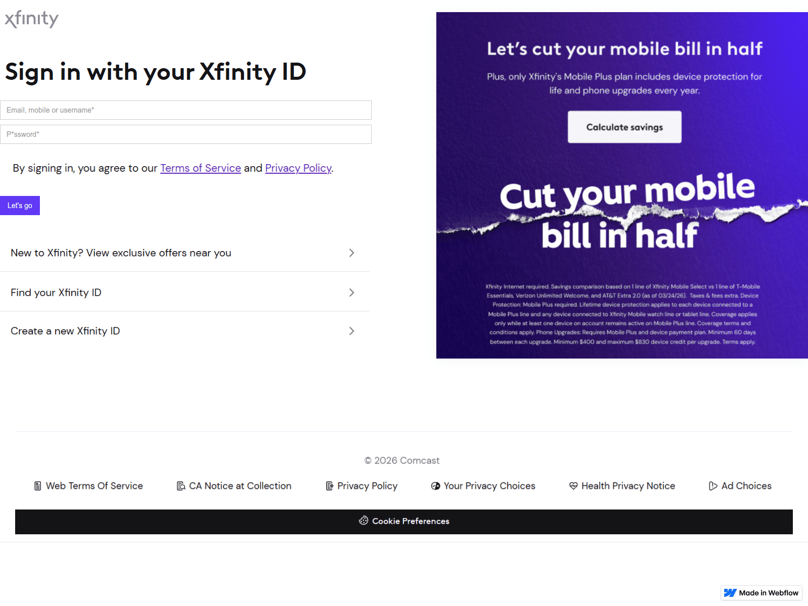 Screenshot of l0ginxupdatexauth62v7uwiu89289980911111.webflow.io