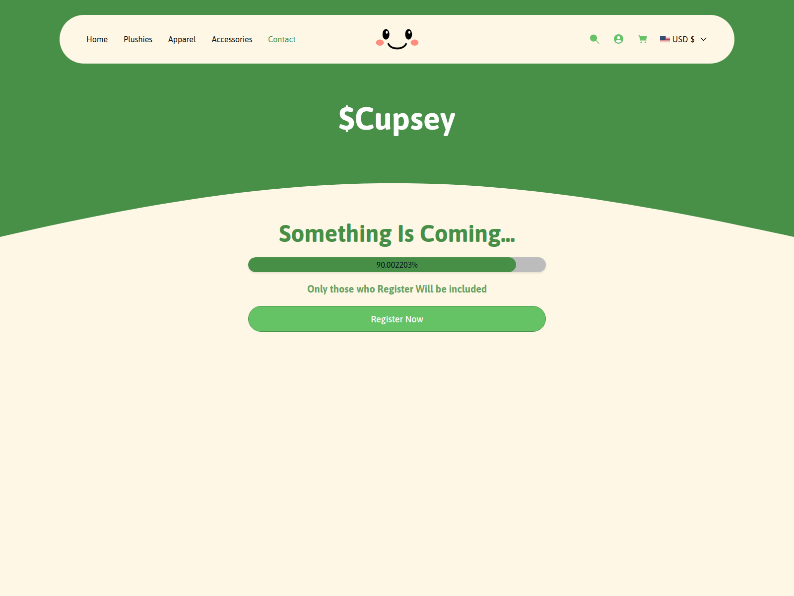 Screenshot of cupseytokens.xyz
